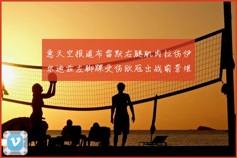 意天空报道布雷默右腿肌肉拉伤伊尔迪兹左脚踝受伤欧冠出战前景堪忧